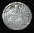 1853 Seated Liberty Half Dime   Love Token   Neat Reverse   5878