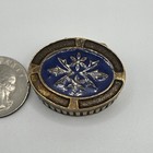 Antique Vintage 800 Silver   Enamel Snuff Pill Box