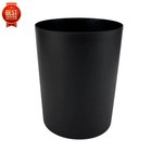 Mainstays 5 Gallon Trash Can  Plastic Office Trash Can  Black Matte