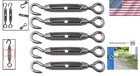 Durable M4 Stainless Steel Turnbuckle Hook - Perfect For String Lights   More