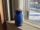 Quinine Sulphate Rush   Hebble Co Indianapolis Cobalt Early 1900 Medicine Bottle