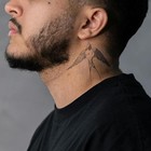 Swallow Bird Temporary Tattoos     Realistic Flying Sparrow Large  Black 