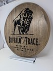 Buffalo Trace 21 Inch Barrel Head Wooden Whiskey Sign Kentucky Bourbon Brown