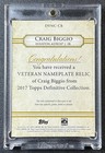 Craig Biggio 2017 Topps Definitive Nameplate Game-used Jersey Letter Patch 1 1