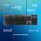 Logitech G915 X Full-size Corded Mechanical Gl Brown Tactile Gaming Keyboard
