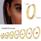 Stainless Steel Huggie Hoop Earrings Unisex Fashion Jewelry For Women  Men