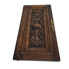 Small Door Panel Carved Wood Antique Pediment Reclaimed Architectural Salvaged
