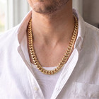10mm 14k Gold Plated Stainless Steel Miami Cuban Link Chain Necklace 16 -30   