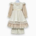 Vintage Girls Lace Trim Full Circle Pinafore Twirl Dress Bloomer Pant Set 5 6