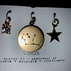Vintage Horoscope Astrological Star Constellation Zodiac Sign Charm Set Virgo       