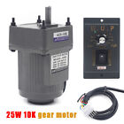 25w Ac110v Gear Motor Electric Motor Variable Speed Controller 1 10 0-135rpm min