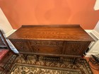 Jacobean Revival Carved Dining Room Set In Fair Condition