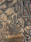 Hand Carved Palau Wood Relief Story Plaque Mermaid Turtle 15 