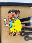 Vintage Flintstones Cartoon Paper Mechanical Finger Puppet Paper Dolls Framed