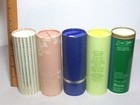 Lot 5 Various Vintage Avon Perfumed Talc Powder Moonwind Frivolie Pearls   Lace