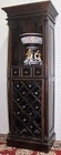Antique Style Country French Solid Wood Liquor Wine Cabinet 3 Drawer Wine Rack 