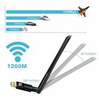1200mbps Wireless Usb Wifi Adapter Dongle Dual Band 2 4g 5ghz W antenna 802 11ac