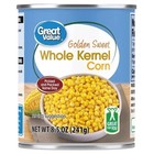  12 Pack  Great Value Golden Sweet Whole Kernel Corn  8 5 Oz Can Free Shipping  