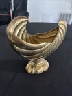 Vintage Brass Nautilus Seashell Planter Bowl Vase Art Deco Mcm