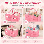 Baby Diaper Caddy Organizer  Portable Diaper Holder Organizer Nursery Storage Ba