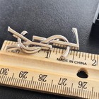 Ysl Small Silver Brooch For Hat Scarf Tie Collar Lapel Pin Saint Laurent Blazer