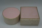 Vintage Velvetouch Deodorant Bath Powder Full Size With Puff Pink   Gold Box