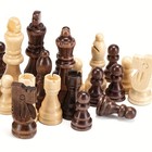 New 32 Pcs Wooden Chess Pieces Set 3 Inch King Solid Wood Replacement Board Game