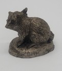 Vintage 1990 Artist Signed Bouvier Pewter Raccoon Small Figurine