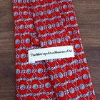 Metropolitan Museum Of Art Mens Tie Silk Red Blue Baroque Floral Heart Filigree
