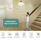 4x Dusk To Dawn E27 Pir Motion Sensor Lamp 12w Led Bulb Light Infrared Motion