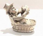  Vintage Sp  b-kay  Pewter Western Cowboy Taking A Bath Mini 