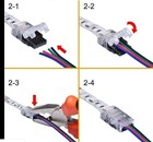 Wire To Led Strip Connector 2 3 4 5pin 8mm 10mm Adapter Rgb Rgbw 5050 3528 5630
