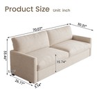 75  Loveseat Comfy 2 Seater Sofa With Thickened Cushion   Armsrest Home Couch