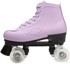 Roller Skates Woman s High Top Clear Color Wheels Purple Color Upper