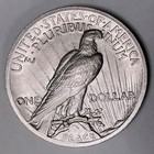1920 Peace Dollar Hi-relief Overstrike Broken Sword Circulated Grade Dan Carr  2
