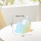 Opalite Cat Crystal Statue Carved Room Decor Figurines For Lazy Healing Stone   