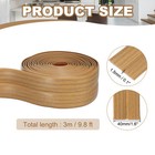 Wall Corner Protector 1 6 In X 9 8 Ft  Self Adhesive Wall Guard Yellow Oak Grain