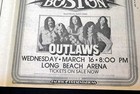 Early Boston Outlaws American Rock Bands Tom Scholz 1977 Concert Advertisement