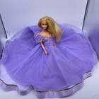 Barbie Doll Purple Sheer Princess Gown Dress Blonde Hair Vintage 80 s Mattel