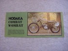 Original Hodaka  Combat Wombatl Motorcycle Brochure