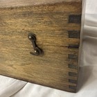 Antique 19th Century Wooden Field Microscope Case Box Only Dovetail Joint Decor