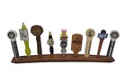 Handmade Oak Whiskey Barrel Stave Beer Tap Handle Display - Rustic Home Bar Deco