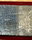 Vintage Sterling Silver Judaica Shabbat Challah Tray Mahogany Glass Cover 21 5 