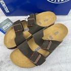 Birkenstock Arizona Soft Footbed Mocha Suede Leather Sandals Select Size
