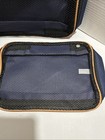 3 Piece Luggage Organzier Set Travel Bags Navy Blue Mesh Zippered Top New Aarp