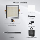 Neewer 2-pack 480 Led Video Lights  3200-5600k Cri 96  W stand   Bracket