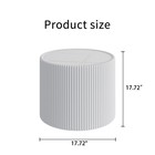 Light Slate Top Cylinder Shape Leather Coffee Modern Sofa Table For Living