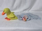 Lot Of 4 Plush Stuffed Animals  Ty Beanie Babies  Squeezamals  Petting Zoo