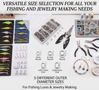 Small Split Ring Assortment Kit - 300pcs Stainless Steel Fishing Oval Silver