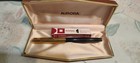 Aurora Gold Plated Cap Black Resin Barrel Fountain Pen 14k Gold Medium Nib